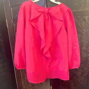 Girls Chiffon Bow Back Top in Fuchsia Purple